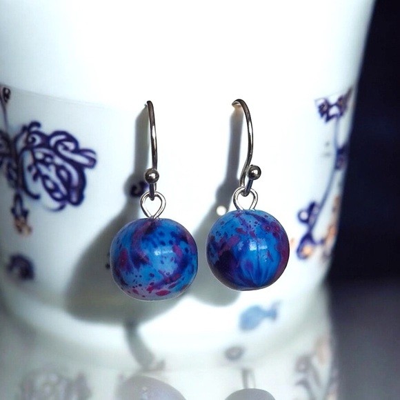 5 For $25💫Funky Fun Splattered Dangles - Picture 3 of 3